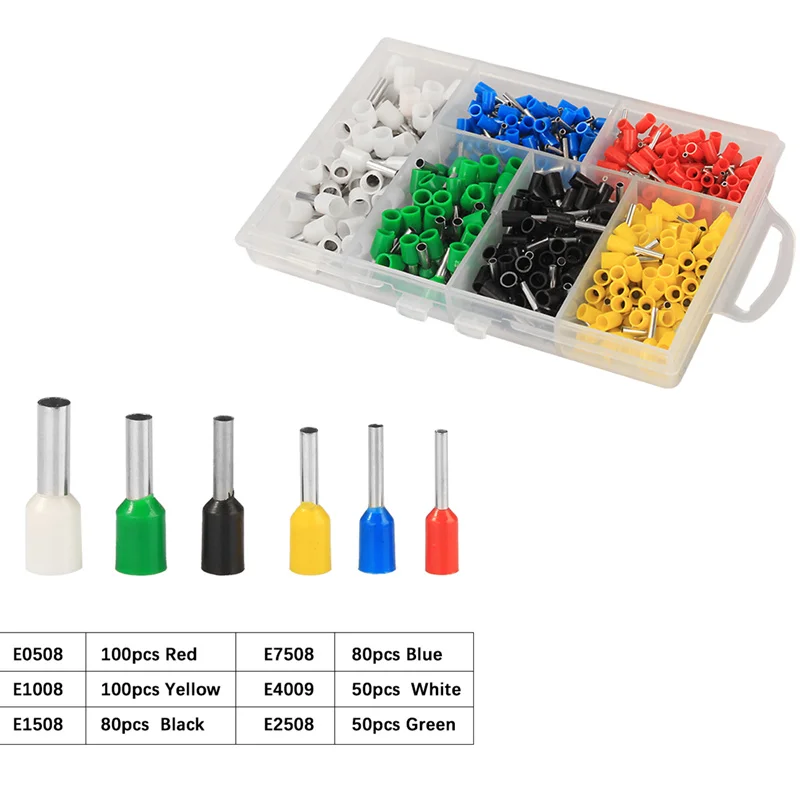 460 шт. медный обжимной клеммный предусилитель изолирующий контакт наконечники