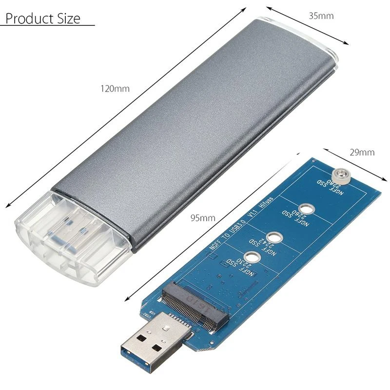 M.2 Ngff Ssd Sata к Usb 3 0 конвертер адаптер чехол внешний корпус для хранения| |