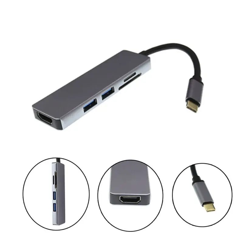 Кард ридер тип c к HDMI UHD тонкий USB C микро/безопасные цифровые карты памяти адаптер