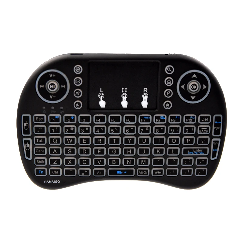 Клавиатура RAMAIGO i8 с подсветкой английская воздушная Мышь 2 4 ГГц беспроводная