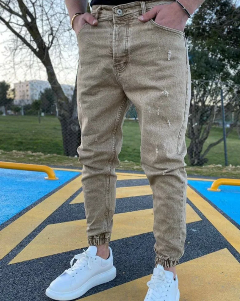 Men's Jeans Fashion Casual Sports Pants Mens Plus Size Pencil Pants Shrink Elastic Jean for Man Slim Trousers Skinny Jeans Men