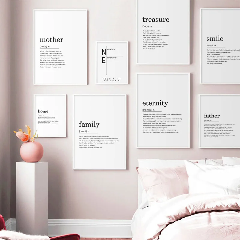 

Home Family Smile Definition Quotes Wall Posters Modern Art Prints Canvas Painting Wall Pictures For Living Room Home Decor