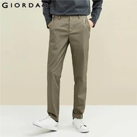 giordano men pants solid color mid rise pants anlti wrinkle stretchy classic mulit pocket causal pants 01111110