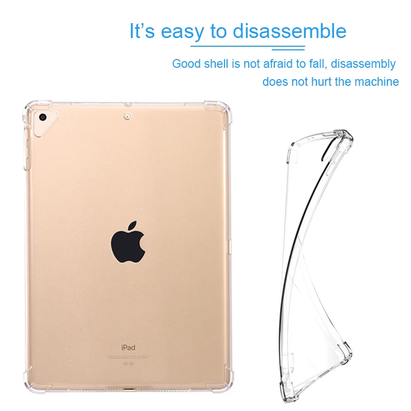 Чехол для планшета iPadPro 10 5 2019 дюймов прозрачный силиконовый чехол iPad 2018 2017 Air 3 2 Mini