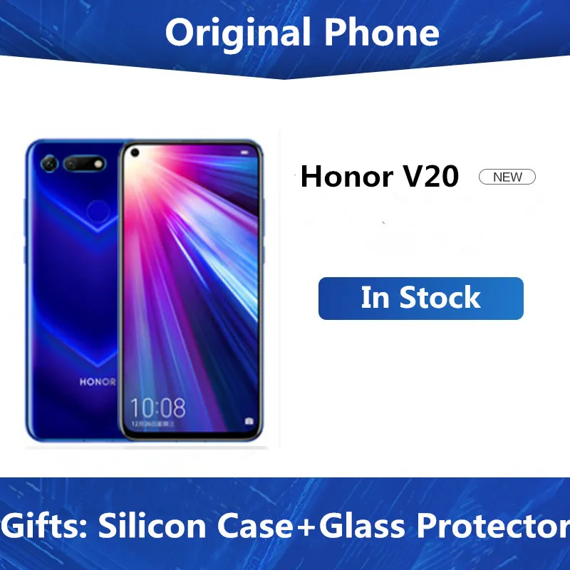 Honor View 20, мобильный телефон Honor V20, 6,4 дюйма, полный обзор, Kirin 980, четыре ядра, Android 9,0, NFC, 4000 мА/ч, две sim-карты, телефон для звонков