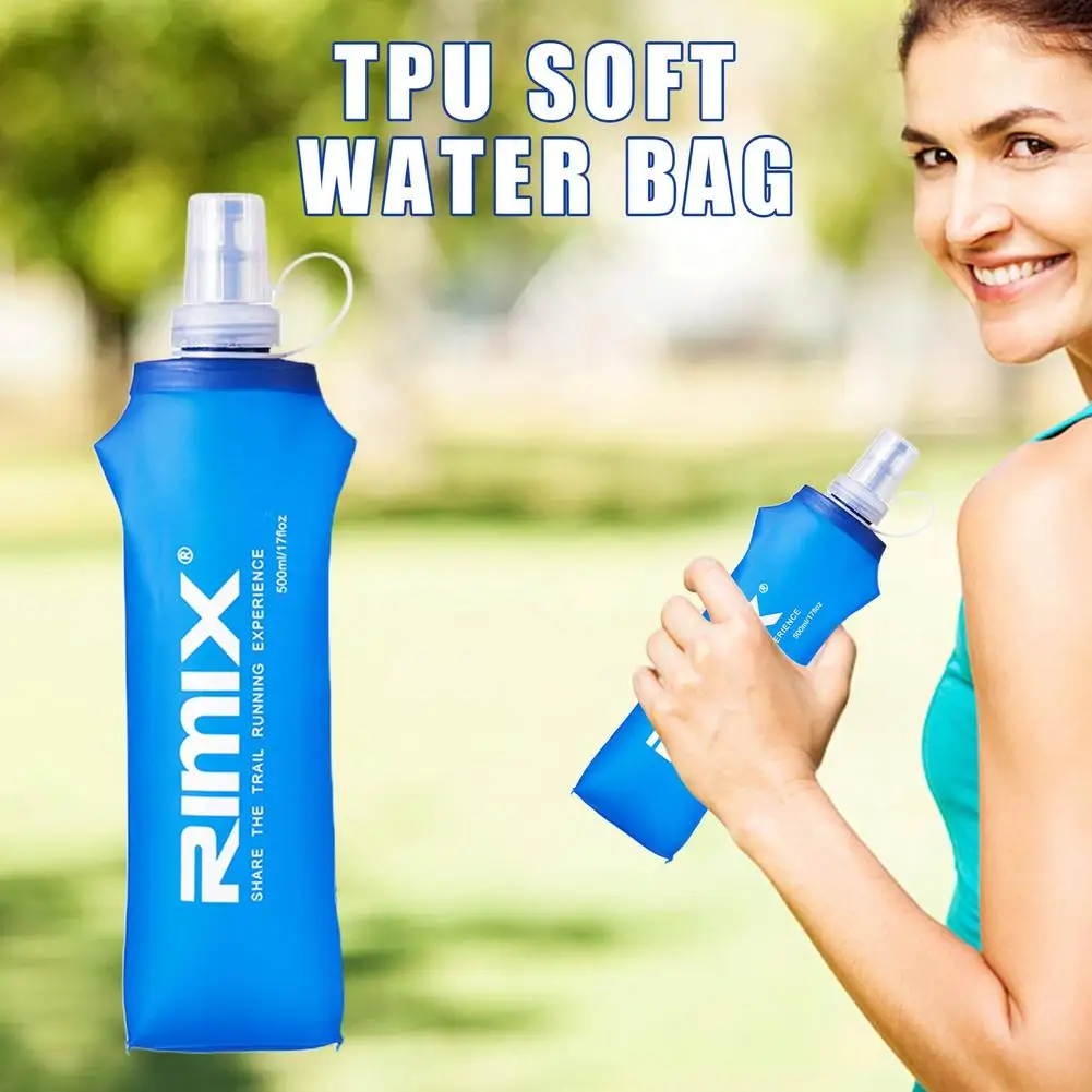 

Soft Water Bottles TPU Folding Flask For Running Climbing 500ML Hydration Backpack Camel Bag Cantimplora Outdoor Camping