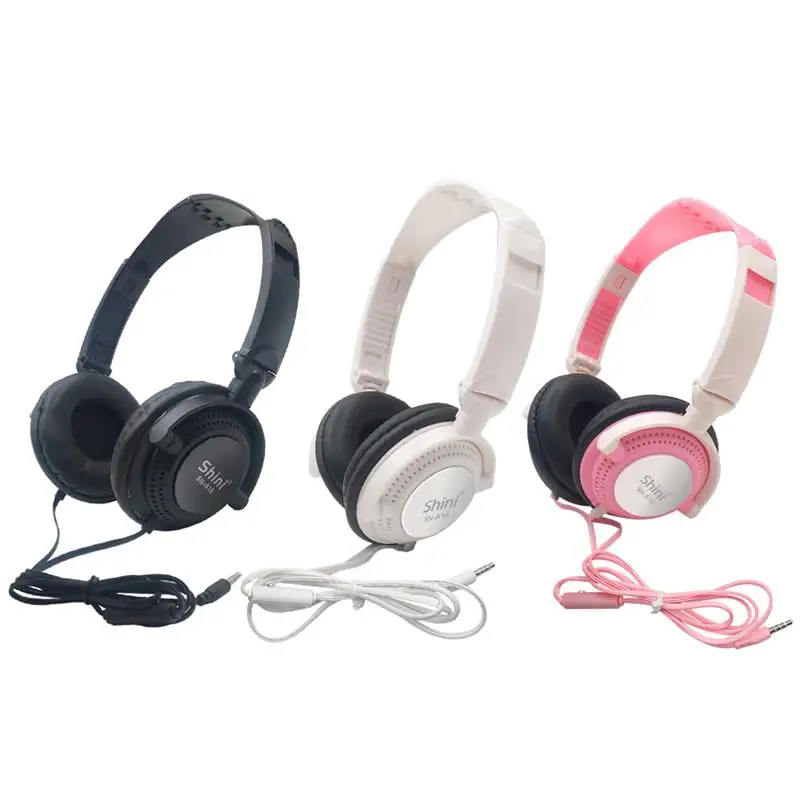 

Wired Headphones With Microphone 3.5mm Sport Earphones Foldable Gaming Headset Super Bass Stereo Music Headset For PC Phones