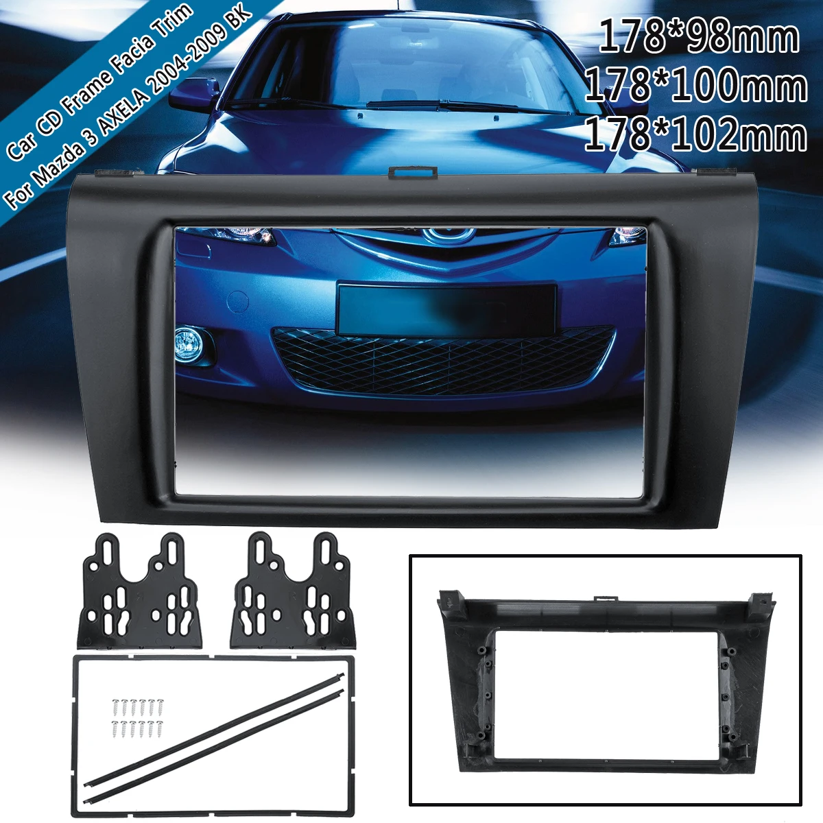 2DIN автомобильный стерео радио DVD панель накладка комплект рамка для Mazda 3 AXELA 2004 2005 2006 2007-2009 178x98/178x100/178x102 м