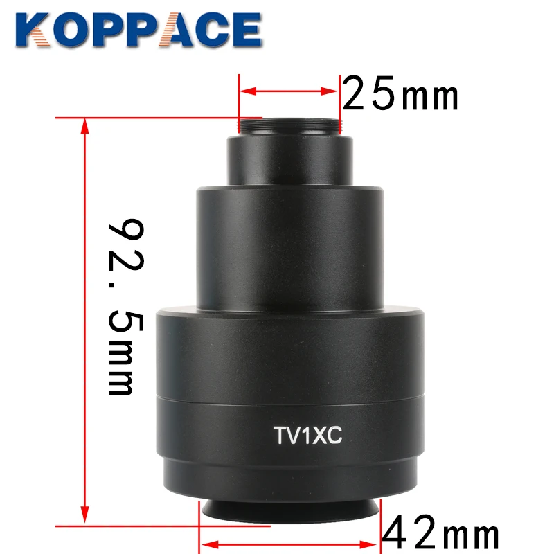 

Тринокулярный микроскоп KOPPACE 1X C-Mount, адаптер камеры 42 мм, монтажный интерфейс микроскопа 25 мм, интерфейс камеры микроскопа