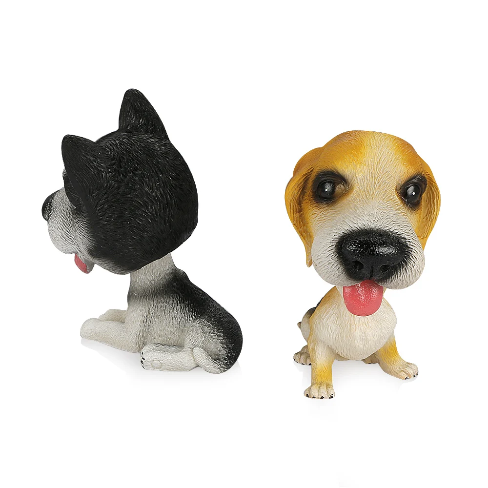 Автомобильные украшения из смолы милая кукла кивающая декоративная собачка