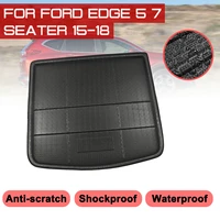 car rear trunk boot mat for ford edge 57 seater 2015 2016 2017 2018 waterproof floor mats carpet anti mud tray cargo liner