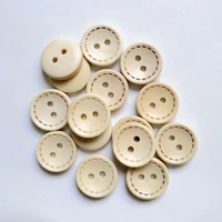50pcs wood sewing buttons scrapbooking round two holes dash line 10mm dia costura botones decorate bottoni botoes b20410