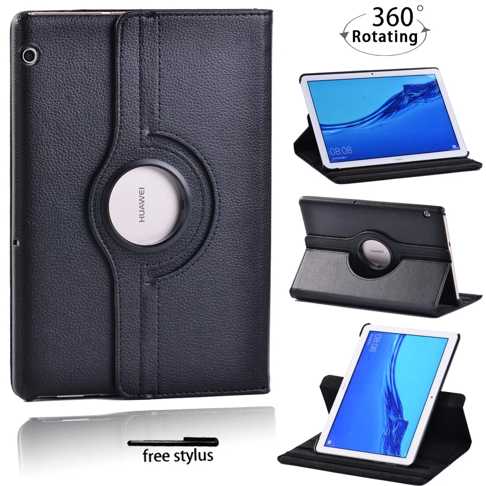 

360 Rotating Tablet Case for Huawei MediaPad T3 10 9.6"/T5 10 10.1" Cute Unicorn Series Protective Cover+ Free Stylus