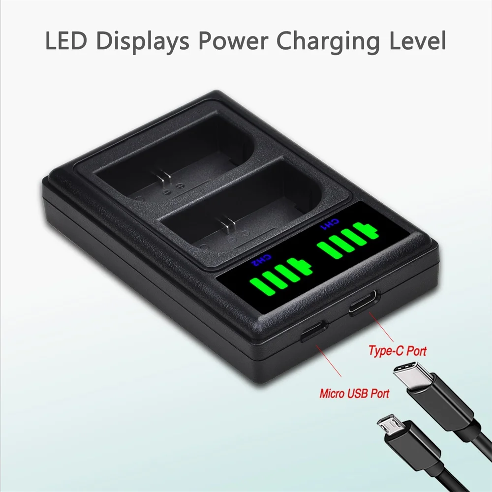 LP E6 LPE6 светодиодный аккумулятор E6N с двойным зарядным устройством для камер Canon EOS