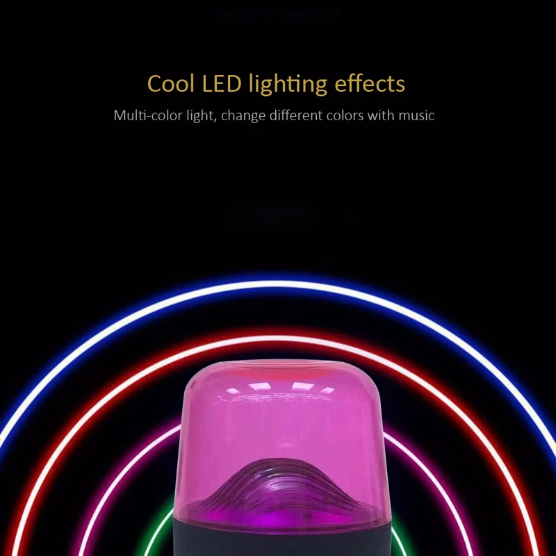 Портативная Bluetooth колонка с подсветкой RGB BT 5 0 стерео объемная музыка