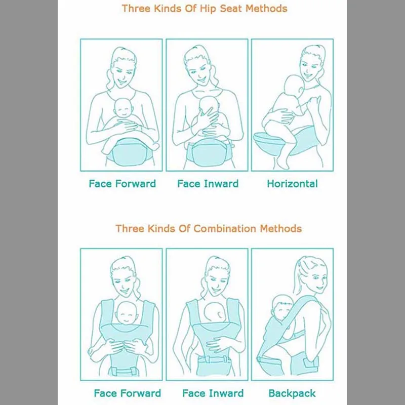 

0-48 Months Ergonomic Baby Carrier Backpack With Hip Seat For Newborn Multi-function Infant Sling Wrap Waist Stool Baby Kangaroo