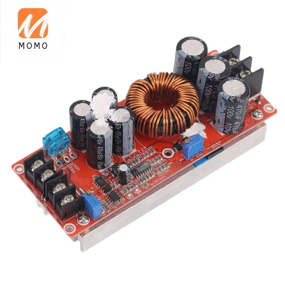 

20A 1200W DC Boost Converter Step Up Power Supply 8-60V to 12-83V 24V 48V 12V Car Power Transformer Voltage Regulator Heat Sink