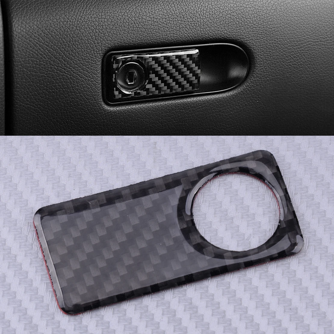 

Отделка для перчаточного ящика из углеродного волокна, черная, подходит для Mercedes Benz C Class W205 C180 C200 C300 GLC260