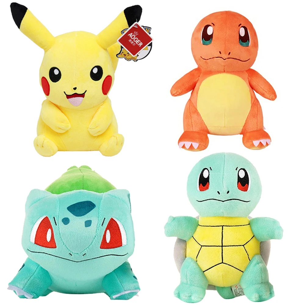 

Плюшевая кукла аниме Покемон Пикачу Эви чармандер Сквиртл Бульбазавр мягкая игрушка Kawaii хобби сочетание Изысканные Подарки для детей