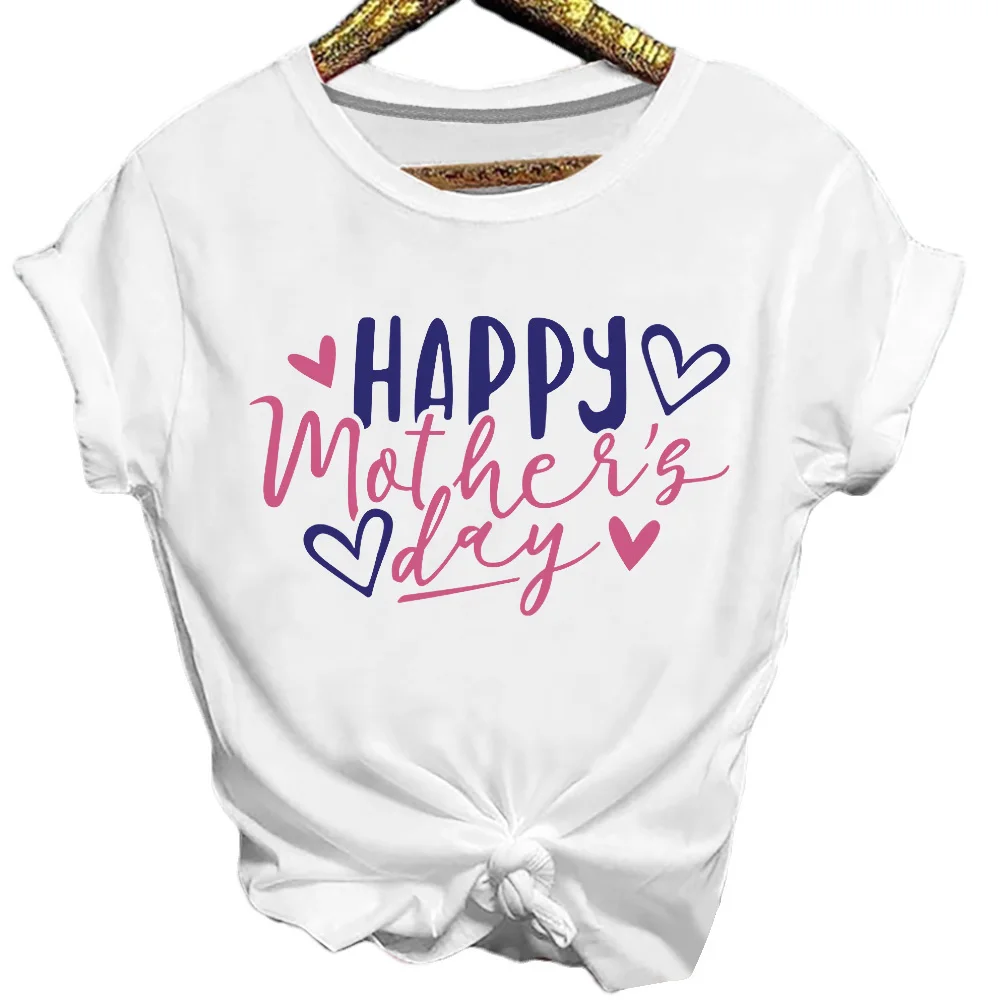 

Happy Mothers Day Women Letter Print Short Sleeve O Neck T-Shirt Blouse Top Gift Women Fashion T-shirt Cute T-Shirt