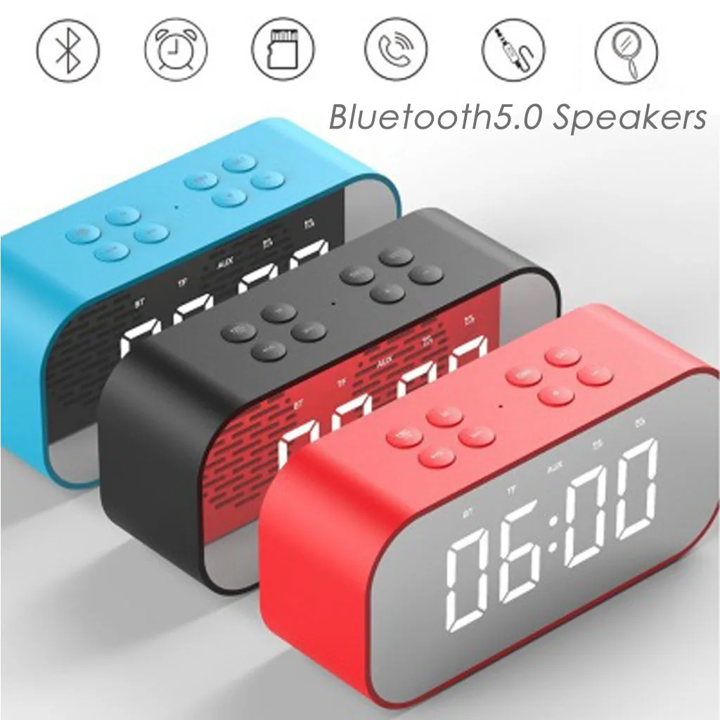 HIPERDEAL BT большой будильник с TF светодиодный цифровой дисплей диммером Bluetooth