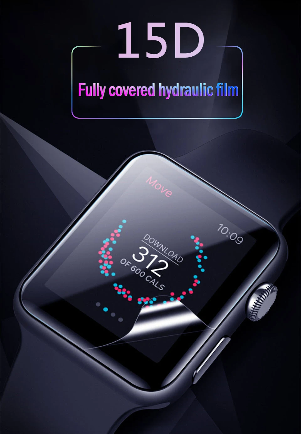 15D изогнутая Гидрогелевая пленка для Apple Watch 38 мм 40 мм 42 мм 44 мм Защитная пленка для часов 38 40 42 44 мм без стекла