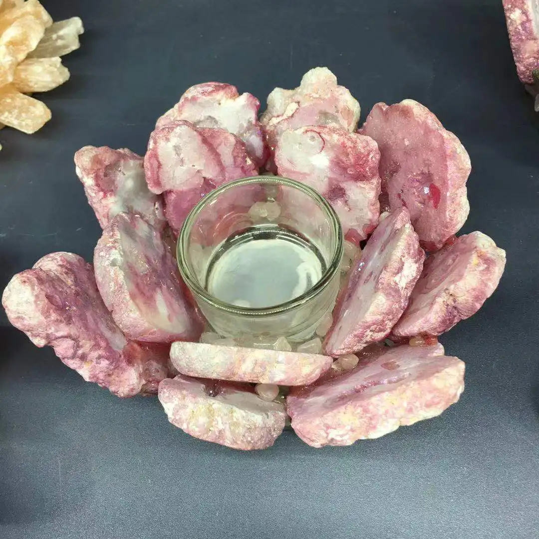 

Beautiful variety of natural crystal candlestick Reiki healing home decoration room decoration