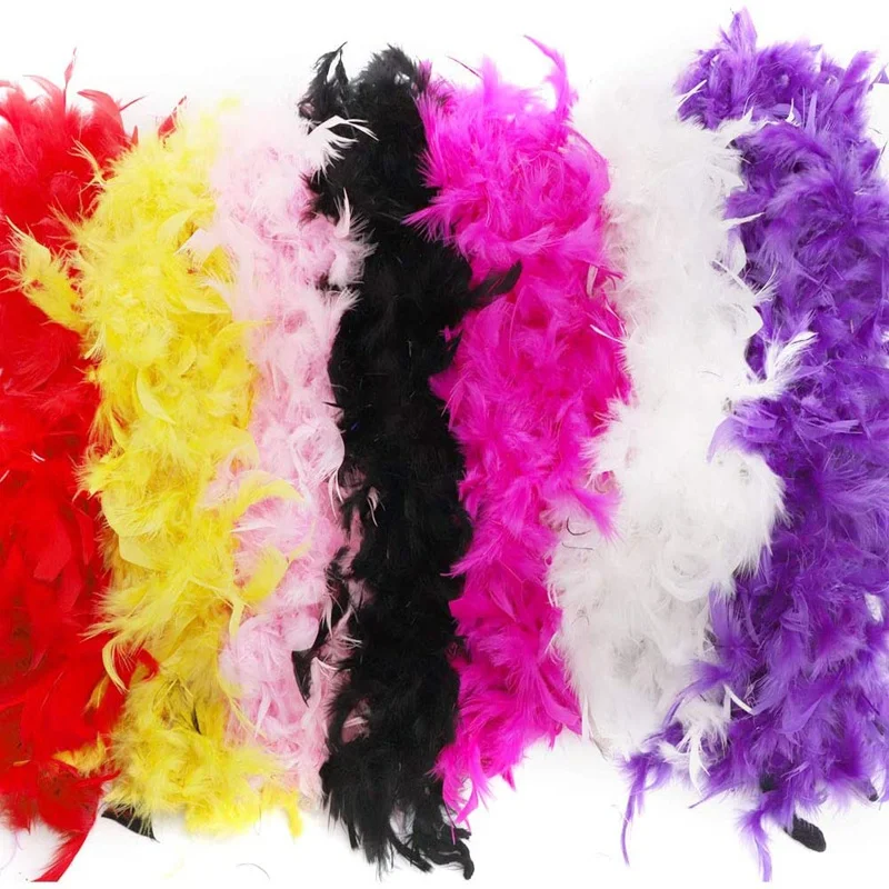 2 ярдов пушистый боа из пера индейки 60 грамм diy аксессуары для одежды