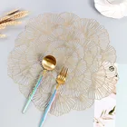 Коврик для стола, гибискус, цветок, Бронзирующая подставка из ПВХ, полые изоляционные подставки, Настольная чаша, домашний Рождественский Декор, термостойкий