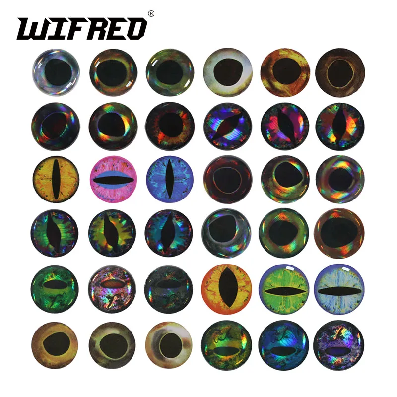 

Wifreo 183PCS Holographic 3D 4D Epoxy Fish Eyes for Fly Tying Streamers Fishing Lures Wood Plastic Lure Making 3mm 4mm 5mm 6mm