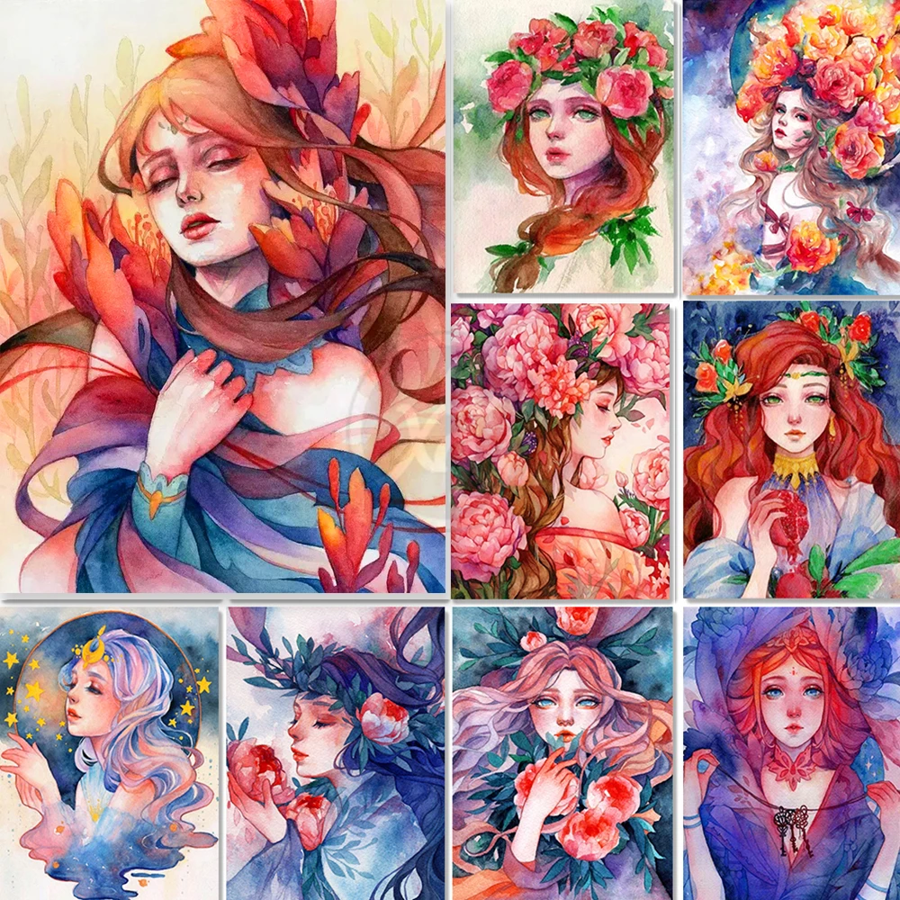 

WEIWEI Cartoon Portrait Full Square/round Diamond Painting 5D Diamond Embroidery Mosaic Kits Home Decoration Gift New Home Decor