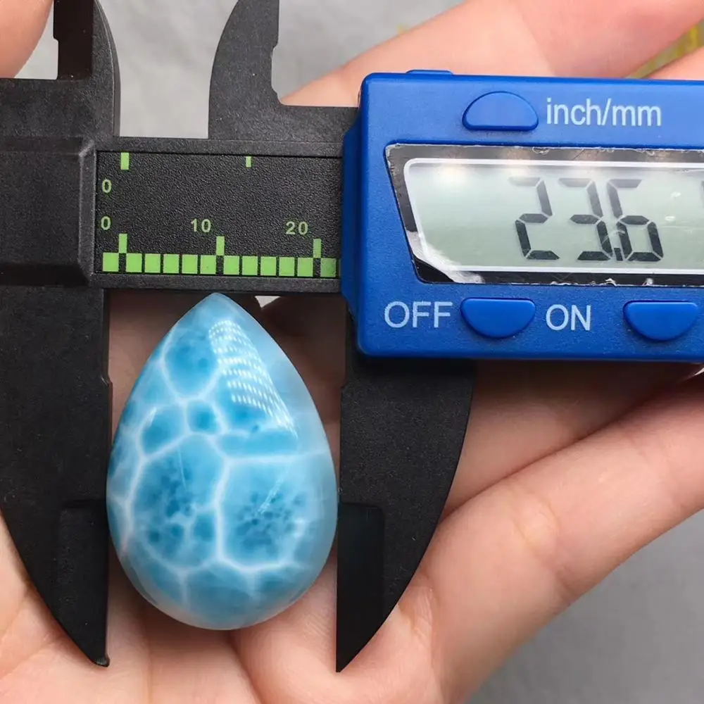 Высокое качество натуральный лед Larimar синий драгоценный камень для женщин и