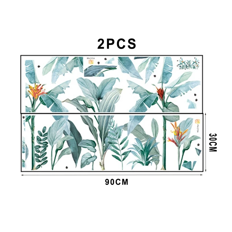 

Tropical Vegetation Wall Stickers Home Background Wall Stickers Decorative Stickers Inkjet Removable PVC Wall Papers