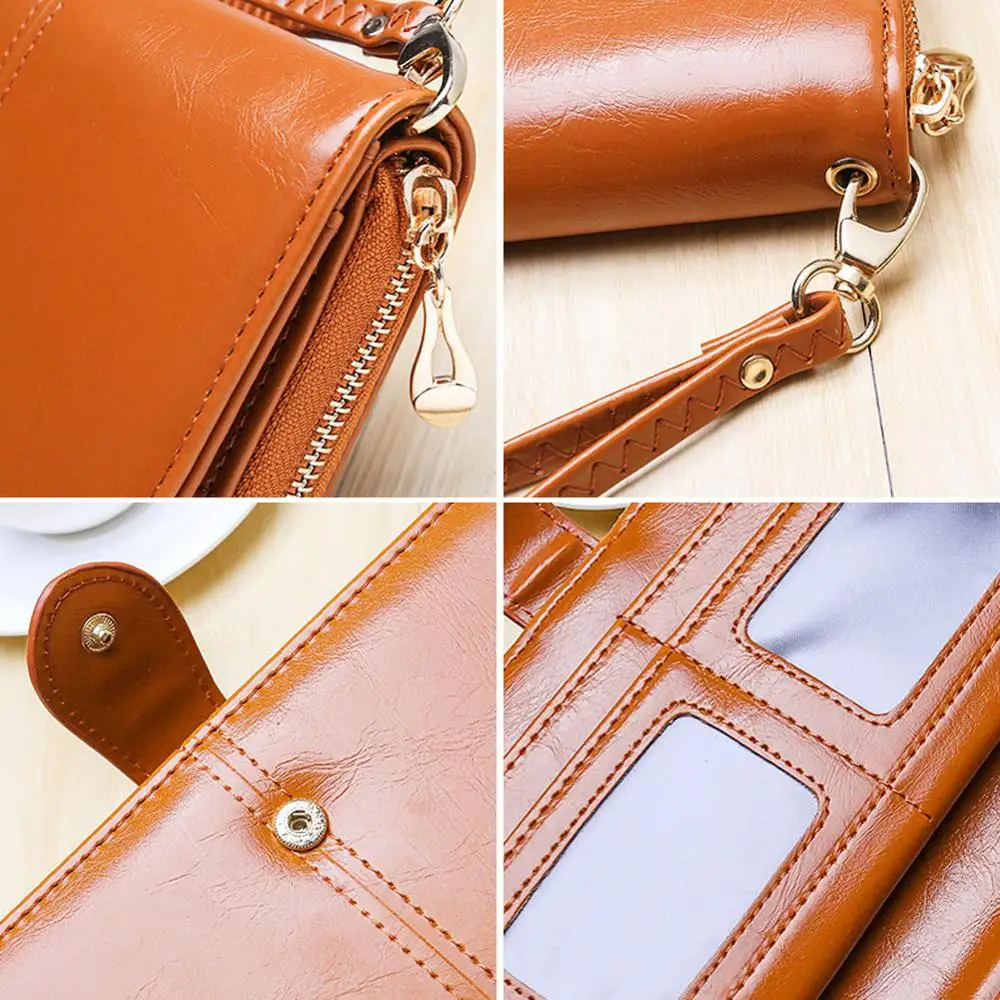 100% натуральная кожа Женский кошелек Portomonee подарки женский длинный удобный