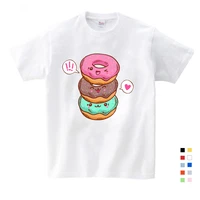 childrens printed lovely doughnuts short sleeved t shirt boys and girls like the cotton t shirt vest for ages girl t shirts