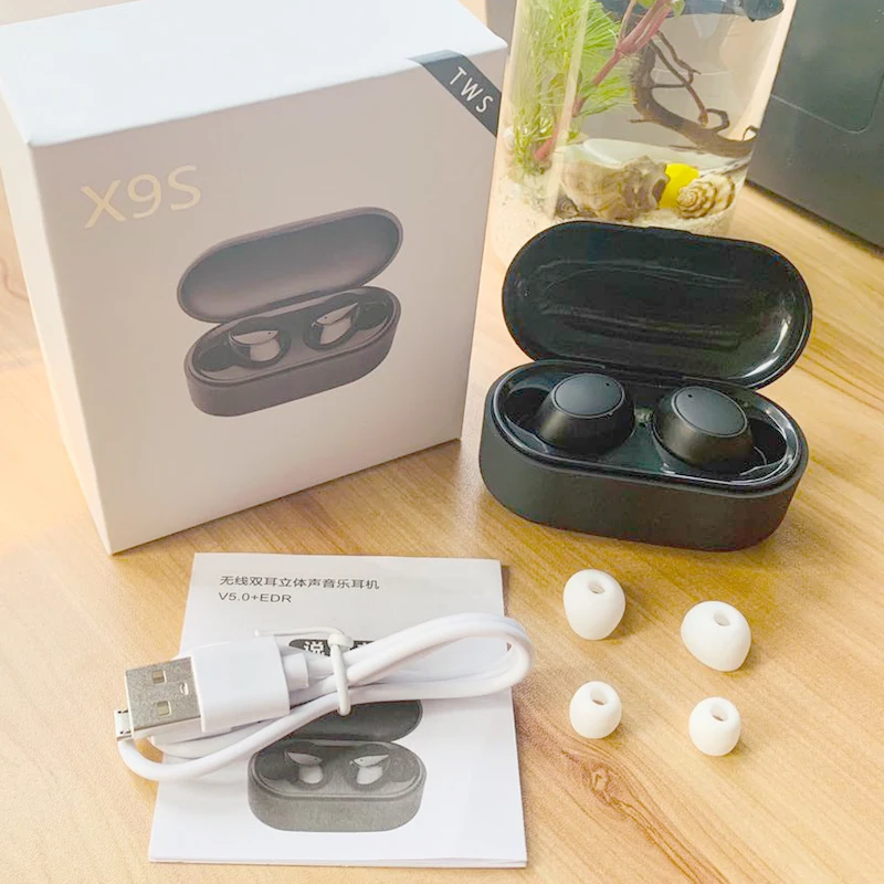 X9S TWS беспроводные Bluetooth наушники стерео Бас mi Air dots с c в ухо громкой связи Наушники