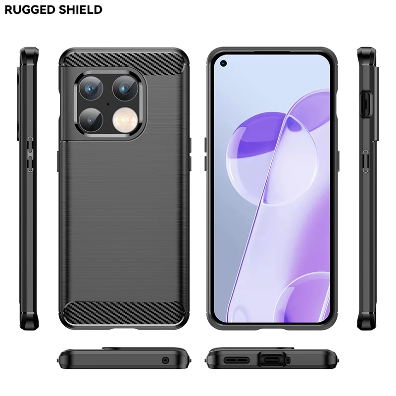 For Cover OnePlus 10 Pro Case Oneplus 10 Pro Cover Shockproof Soft Silicone Brushed Case For Oneplus 10 9 8 Pro Nord N20 Fundas