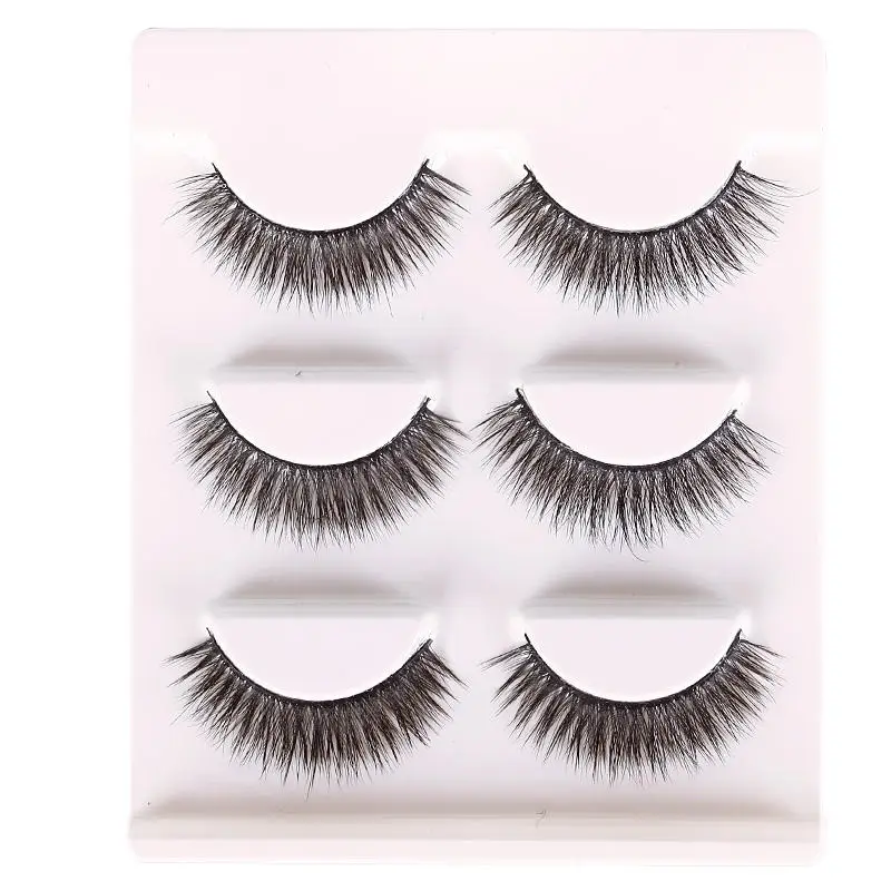 3D норковые ресницы ручной работы 3 пары натуральные расширенные красивые для