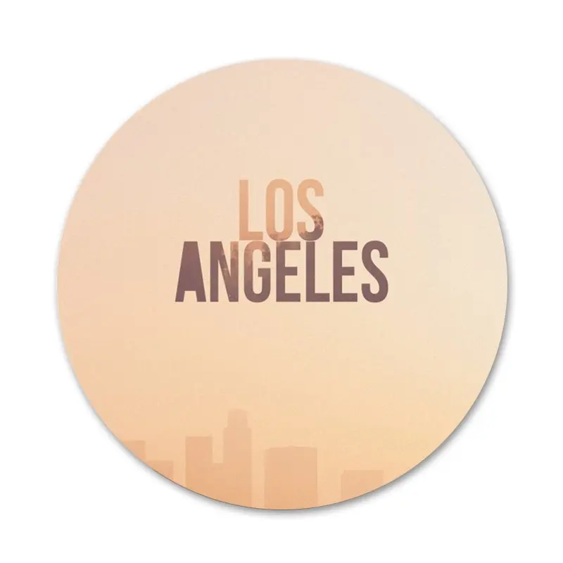 Значки в стиле Лос-Анджелеса 58 мм значок металлические значки для украшения