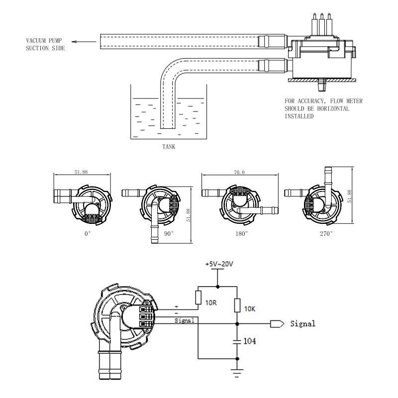 Новый тип 5-18 в 6 мм Датчик потока шлангов который может быстро обеспечить