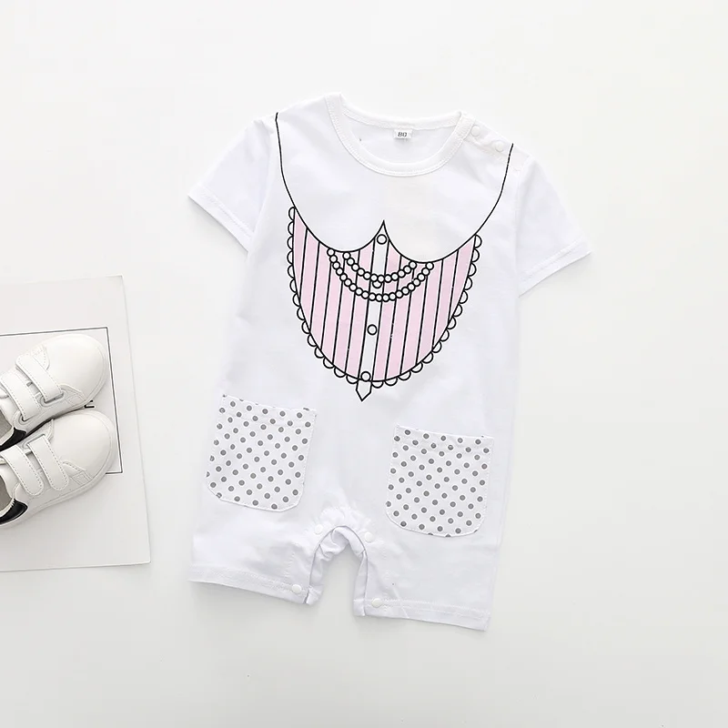 Комбинезоны в горошек с короткими рукавами для девочек комбинезоны мультяшным