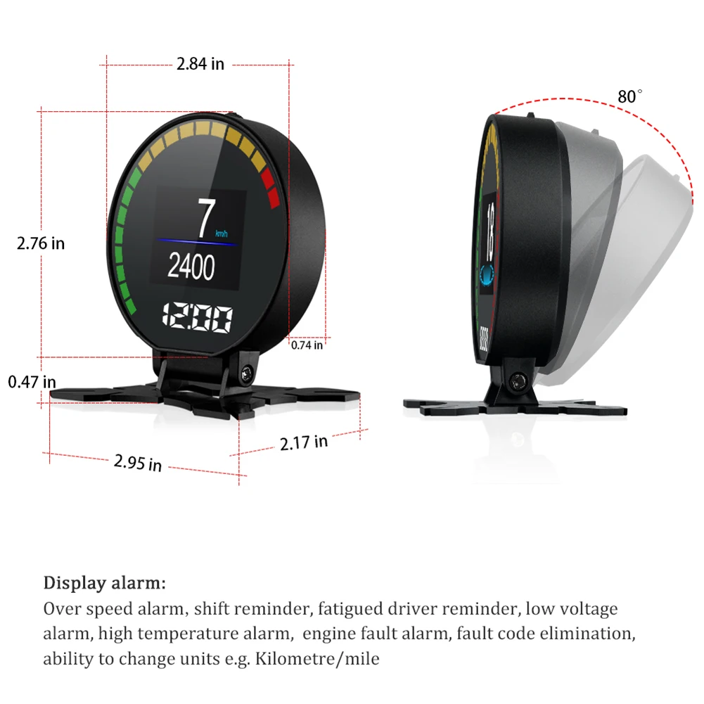 

P15 2.2 Inch HD Universal Car Speedometer TFT OBD Digital Speed Hud Display car accessories