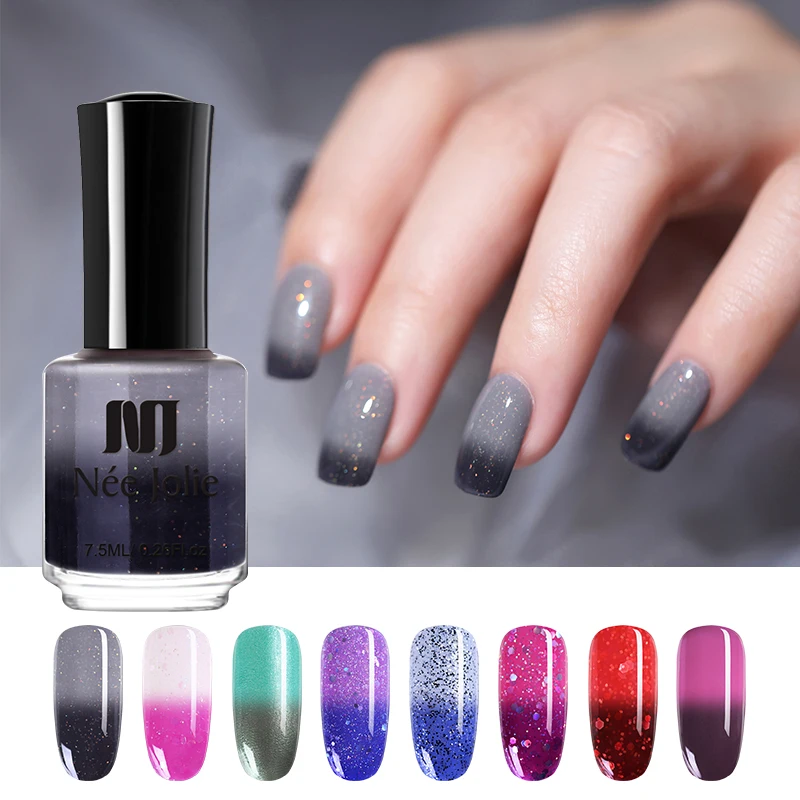 Термальный лак для ногтей NEE JOLIE 7 5 мл меняющий цвет Лак Блестящий дизайна Vernis 3 |
