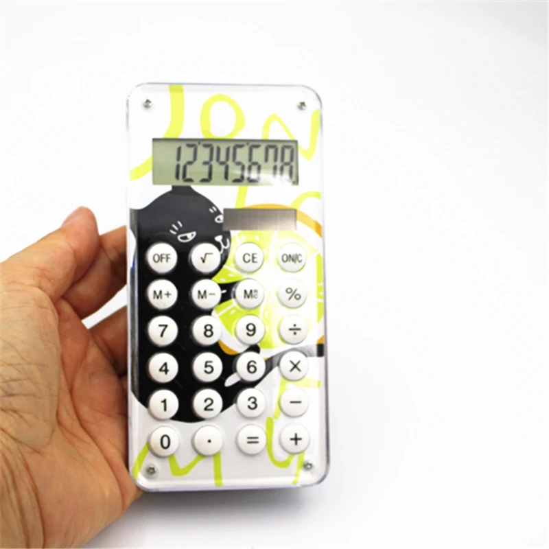 Карманный милый мини брелок с калькулятором 8 цифр портативный школьный