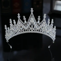 kmvexo wedding crown bridal headpiece silver color rhinestone crystal diadem queen crown princess tiaras wedding hair jewelry