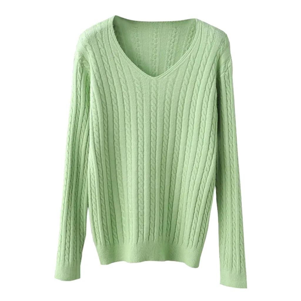 Женский модный свободный Однотонный свитер с длинным рукавом женский зимняя