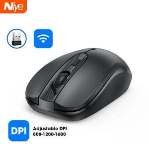 wireless mouse 2 4ghz ergonomic computer mouses usb 1600dpi adjustable gaming mice for pc laptop not rechargeable mouse free global shipping