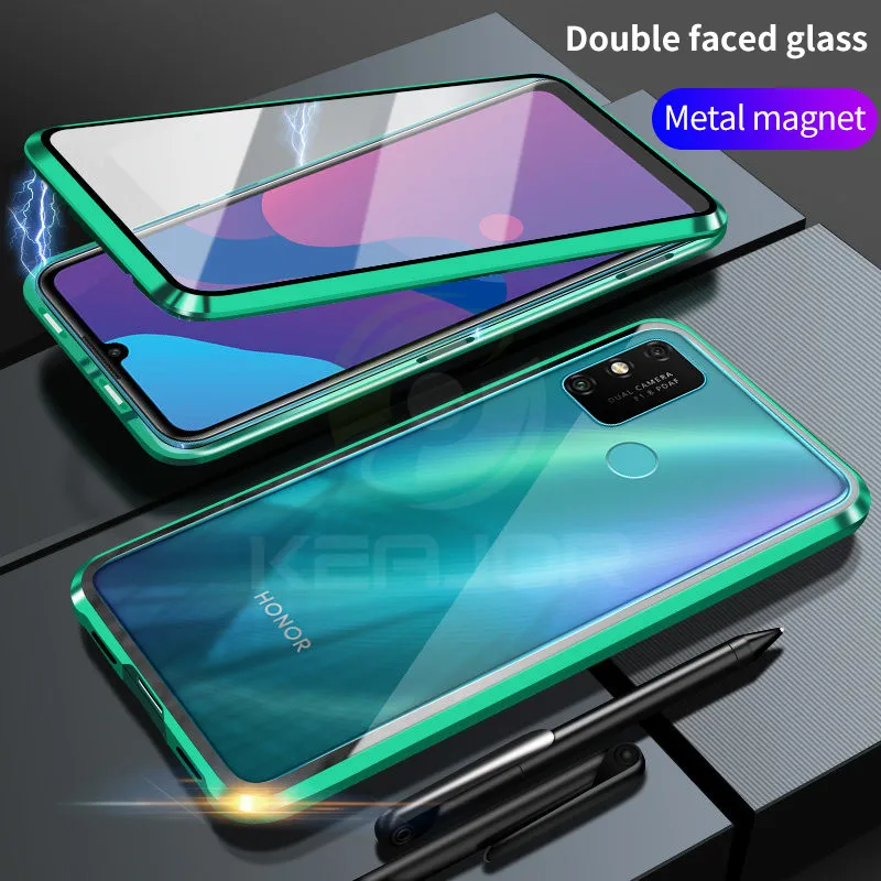 Двухсторонний чехол из закаленного стекла для Huawei Honor 9A 9 A металлический с