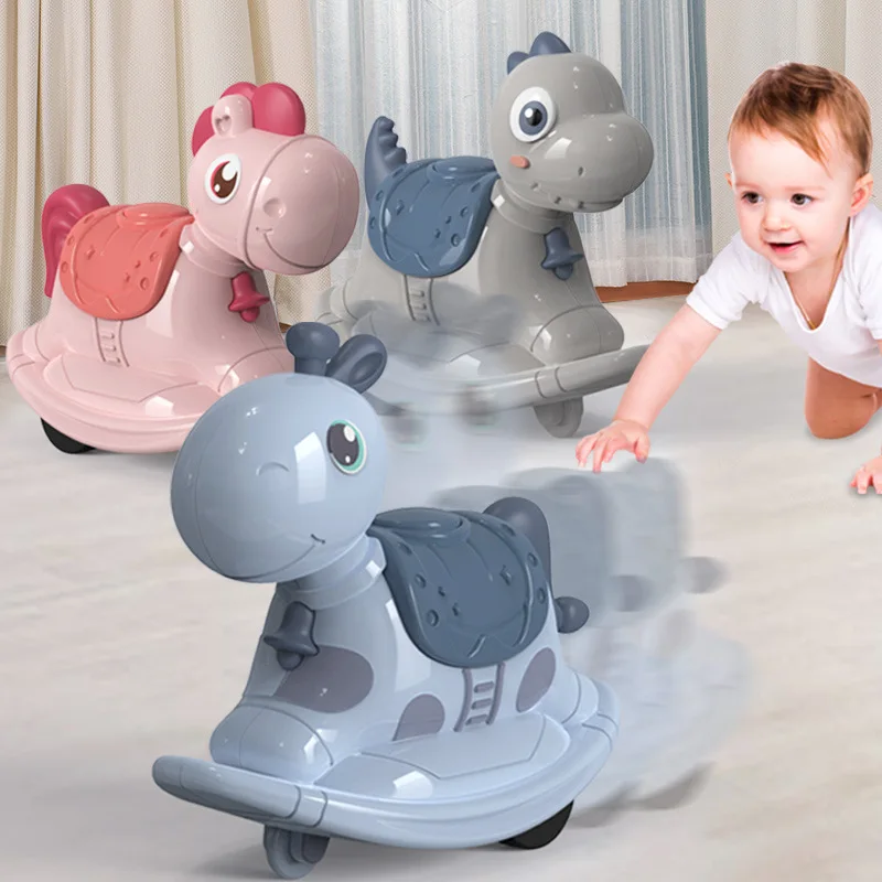 

Two-in-One Baby Toy Car Stroller Toy Little Dinosaur Kindergarten Gifts Small Rocking Horse Toy Car