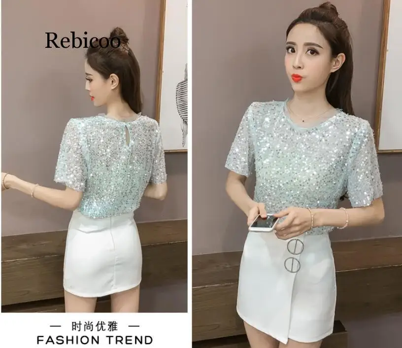 Футболка женская летняя однотонная с круглым вырезом и коротким рукавом |